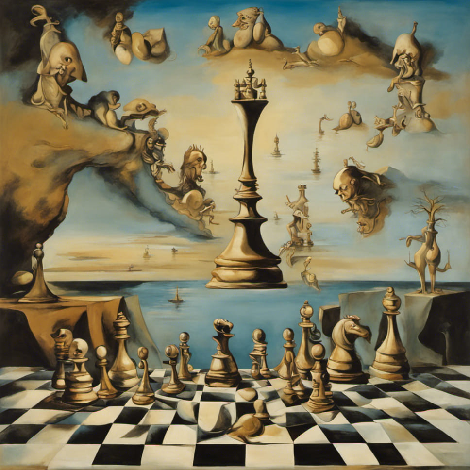 A surrealism style game of chess