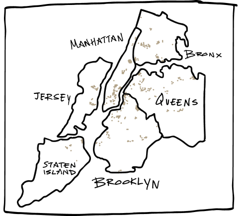 new york city map of conversation in all boroughs